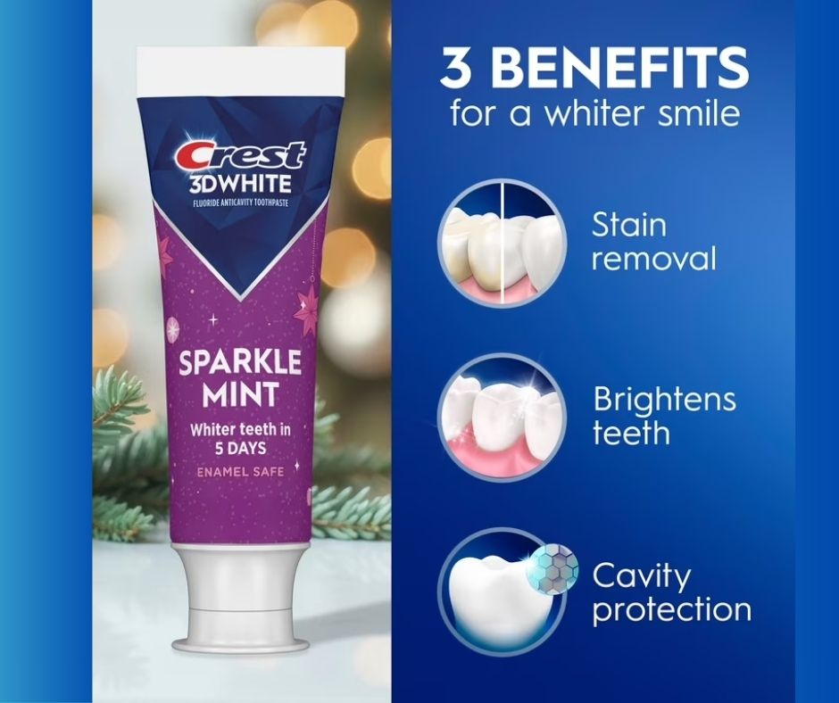 Crest Sparkle Mint Toothpaste, 4 Pack
