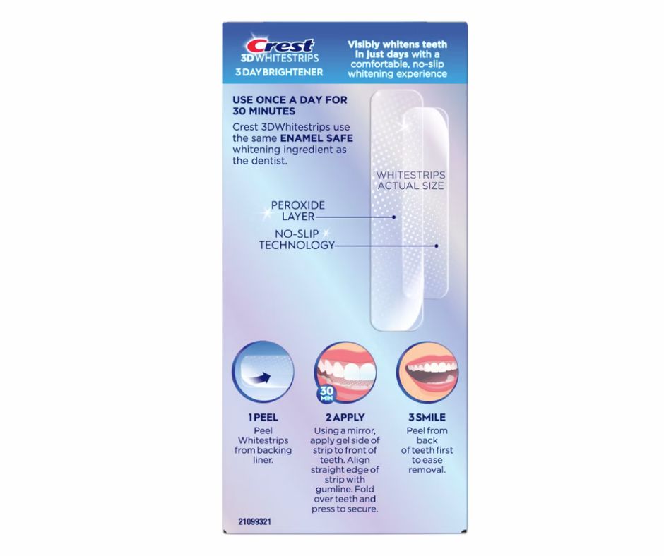 Crest 3D White strips 3 Day Brightener Teeth Whitening Kit