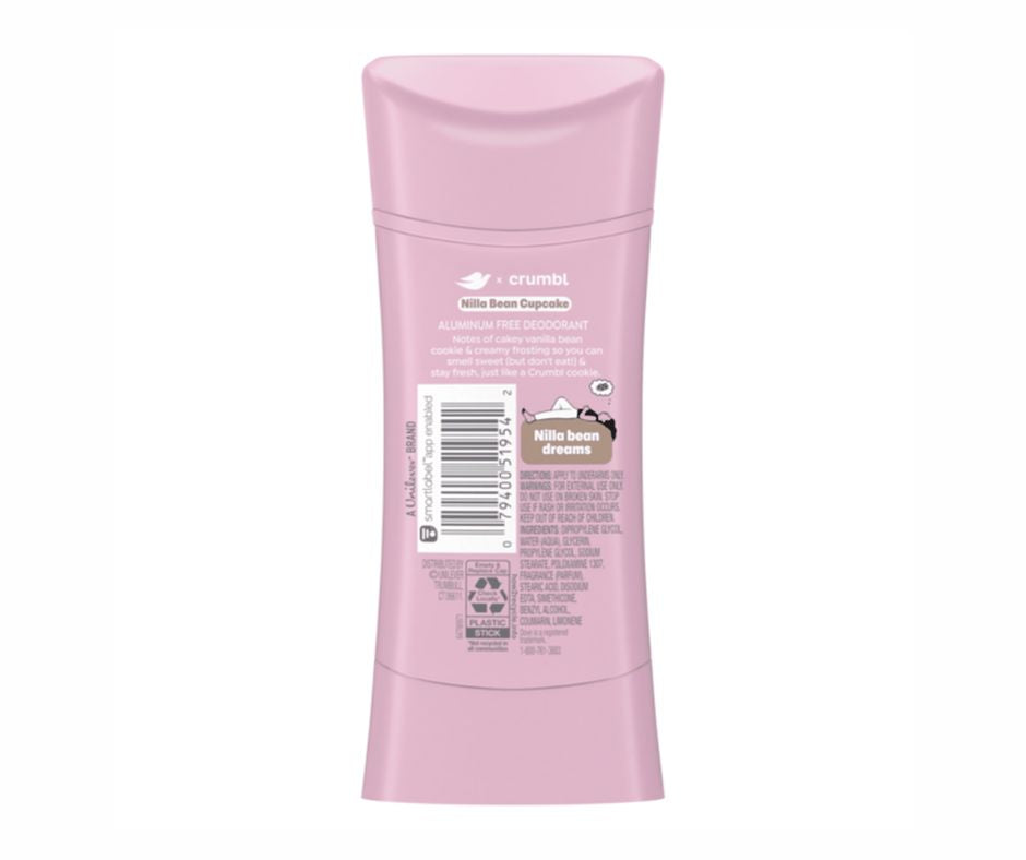 Dove x Crumbl Nilla Bean Cupcake Aluminum-Free Deodorant Stick