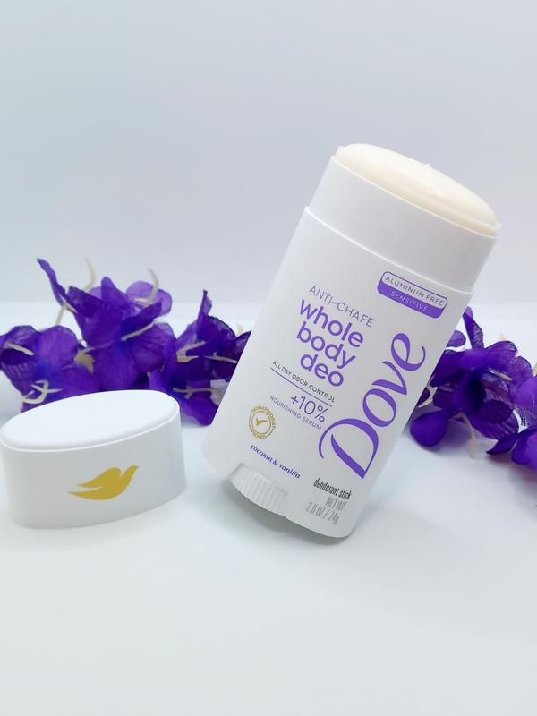 Dove Whole Body Deo Anti-Chafe Deodorant Stick – Coconut & Vanilla (2.6 oz)
