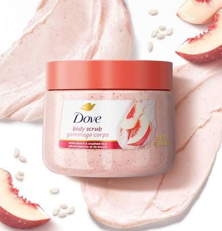 Dove Body Scrub - White Peach and Crushed Rice